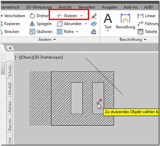 AutoCAD - Schraffuren nachträglich aussparen und stutzen
